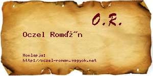 Oczel Román névjegykártya
